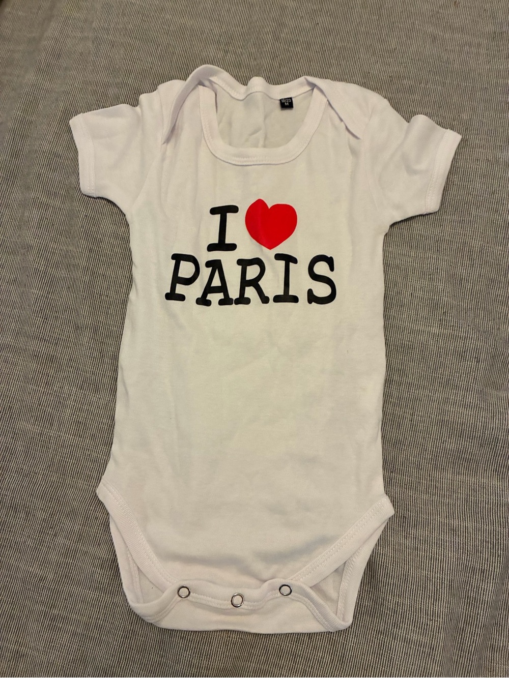 White 'I ♥ Paris' Baby One-Piece Bodysuit